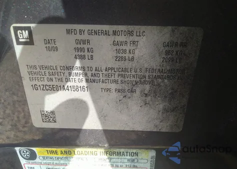 2010 Chevrolet Malibu Lt from USA, damaged, VIN 1G1ZC5E01A4158161
